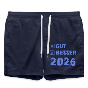 2026 - Short de bain - bleu marine - Devant - AI Model Male 185 light (185cm)