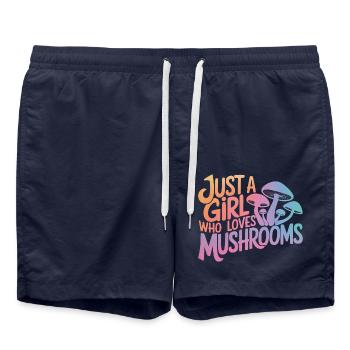 Mushroom Mushrooms Funghi Mushroom - Swim Trunks - french navy - Front - AI Model Male 185 light (185cm)