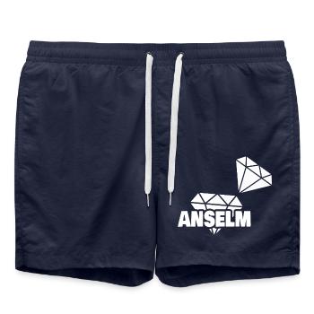 Anselme comme précieux - Short de bain - bleu marine - Devant - AI Model Male 185 light (185cm)