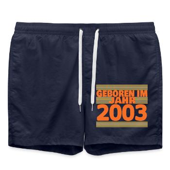 in 2003 - Swim Trunks - french navy - Front - AI Model Male 185 light (185cm)