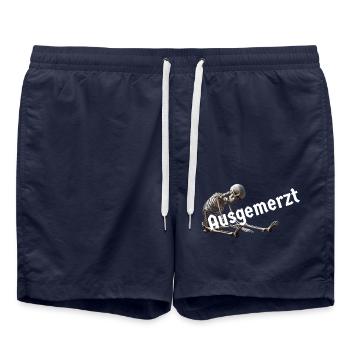 Betruebtes Skelett ausgemerzt - Badeshorts - French Navy - Vorne - AI Model Male 185 light (185cm)