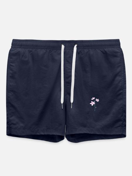 Kirschblüten - Badeshorts - French Navy