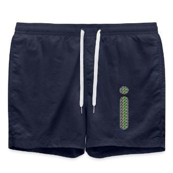 Coeur coloré i Design – Unique et élégant ! - Short de bain - bleu marine - Devant - AI Model Male 185 light (185cm)