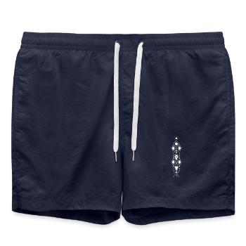 motif berbère 2023 blanc - Short de bain - bleu marine - Devant - AI Model Male 185 light (185cm)