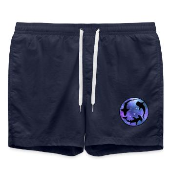 Sharks Universe - Swim Trunks - french navy - Front - AI Model Male 185 light (185cm)