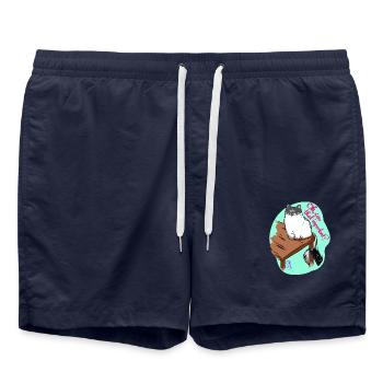 Oh, was that important - Badeshorts - French Navy - Vorne - AI Model Male 185 light (185cm)