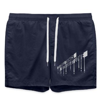 Zitat do small things - Badeshorts - French Navy - Vorne - AI Model Male 185 light (185cm)