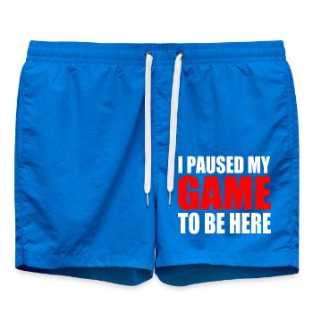 I PAUSED MY GAME TO BE HERE - Short de bain - cobalt blue - Devant