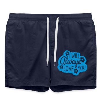 J’aimerai toujours - Short de bain - bleu marine - Devant - AI Model Male 185 light (185cm)