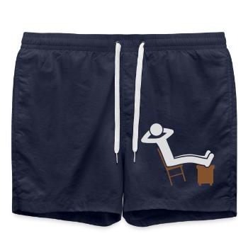 Chill Man Chair Icon - Swim Trunks - french navy - Front - AI Model Male 185 light (185cm)