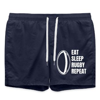 Rugby Player Rugby Coach Gift Rugby Team - Swim Trunks - french navy - Front - AI Model Male 185 light (185cm)