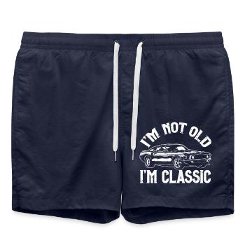 I'm Not Old I'm Classic Vintage Car Birthday Gift - Swim Trunks - french navy - Front - AI Model Male 185 light (185cm)
