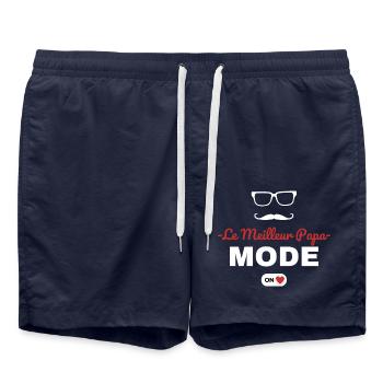 Creative Best Dad Mode On Father s Day T - Short de bain - bleu marine - Devant - AI Model Male 185 light (185cm)