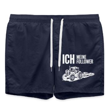 Ich & meine Follower – Traktor Edition - Badeshorts - French Navy - Vorne - AI Model Male 185 light (185cm)