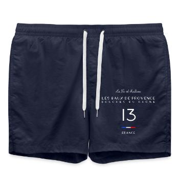 Les Baux de Provence Number 13 Bouches du Rhône - Swim Trunks - french navy - Front - AI Model Male 185 light (185cm)