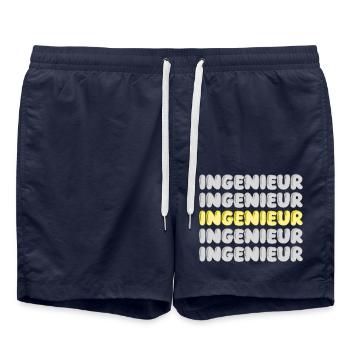 Arbeit Ingenieur - Badeshorts - French Navy - Vorne - AI Model Male 185 light (185cm)