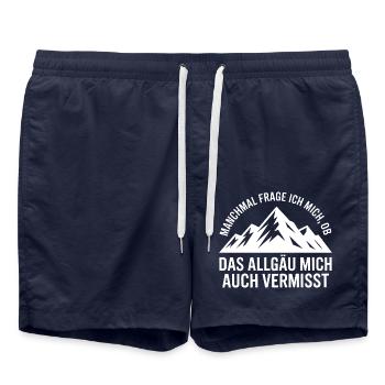 Je me demande si l’Allgäu ne me manque pas ! - Short de bain - bleu marine - Devant - AI Model Male 185 light (185cm)