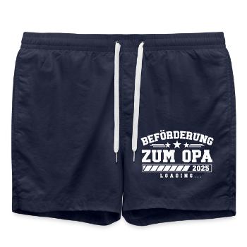 Beförderung zum Opa 2025 loading - Badeshorts - French Navy - Vorne - AI Model Male 185 light (185cm)