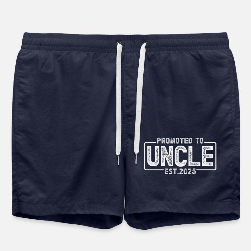 Promotion au rang d’oncle 2025 - Short de bain - bleu marine