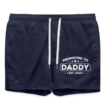 Promoted to dad in 2025 - Swim Trunks - french navy - Front - AI Model Male 185 light (185cm)