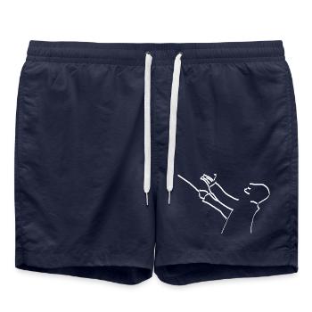 Conducteur - Short de bain - bleu marine - Devant - AI Model Male 185 light (185cm)
