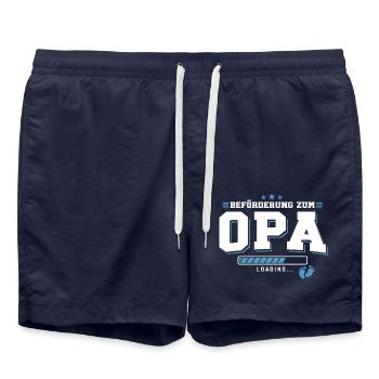 Beförderung zum Opa loading - Badeshorts - French Navy - Vorne - AI Model Male 185 light (185cm)