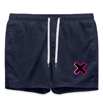 Pop Culture - Swim Trunks - french navy - Front - AI Model Male 185 light (185cm)