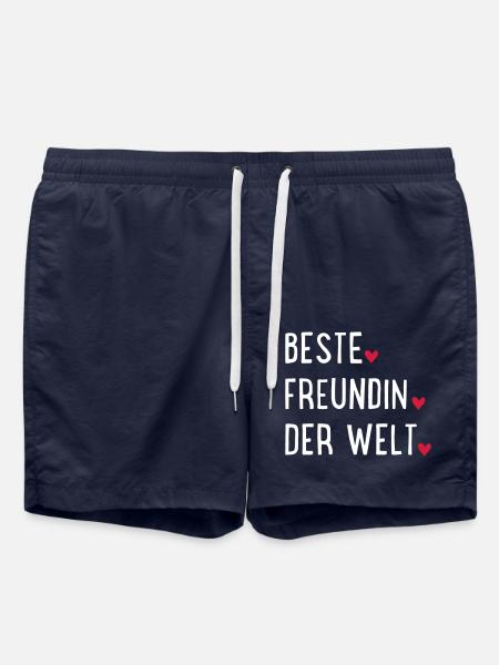 Beste Freundin der Welt - Badeshorts - French Navy