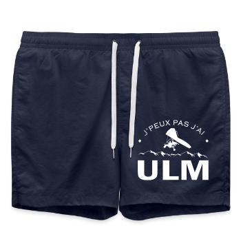 ULM j'peux pas j'ai ULM cadeau homme femme humour - Short de bain - bleu marine - Devant - AI Model Male 185 light (185cm)