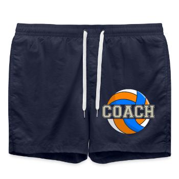 Coach Volleyball-Trainer Geschenk volleyball - Badeshorts - French Navy - Vorne - AI Model Male 185 light (185cm)