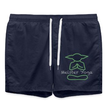 Maître Yoga - Short de bain - bleu marine - Devant - AI Model Male 185 light (185cm)