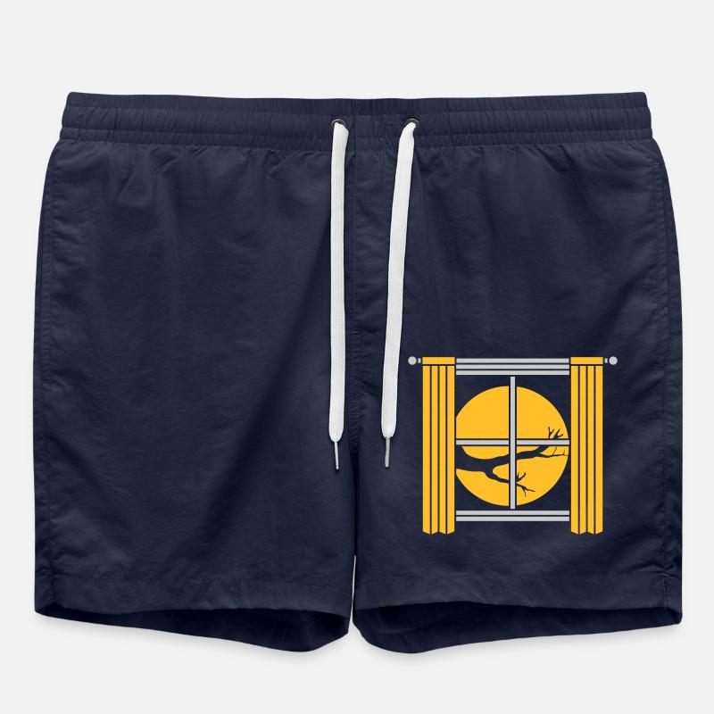 Home View Moon Night - Swim Trunks - french navy