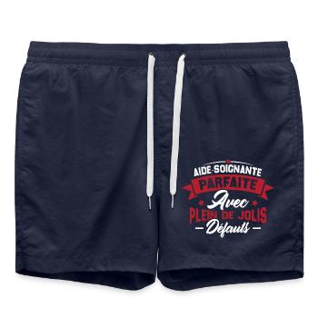 Aide soignante parfaite, Cadeau Aide soignante - Short de bain - bleu marine - Devant - AI Model Male 185 light (185cm)