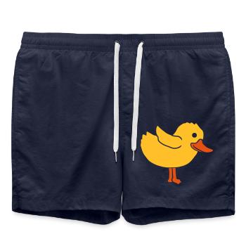 Duck Cute Chicken Chick - Swim Trunks - french navy - Front - AI Model Male 185 light (185cm)