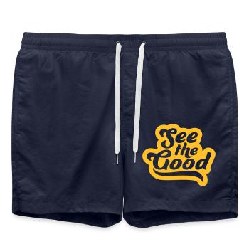 see the good quote - Swim Trunks - french navy - Front - AI Model Male 185 light (185cm)