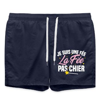 Je suis une fée la fée pas chier - Short de bain - bleu marine - Devant - AI Model Male 185 light (185cm)
