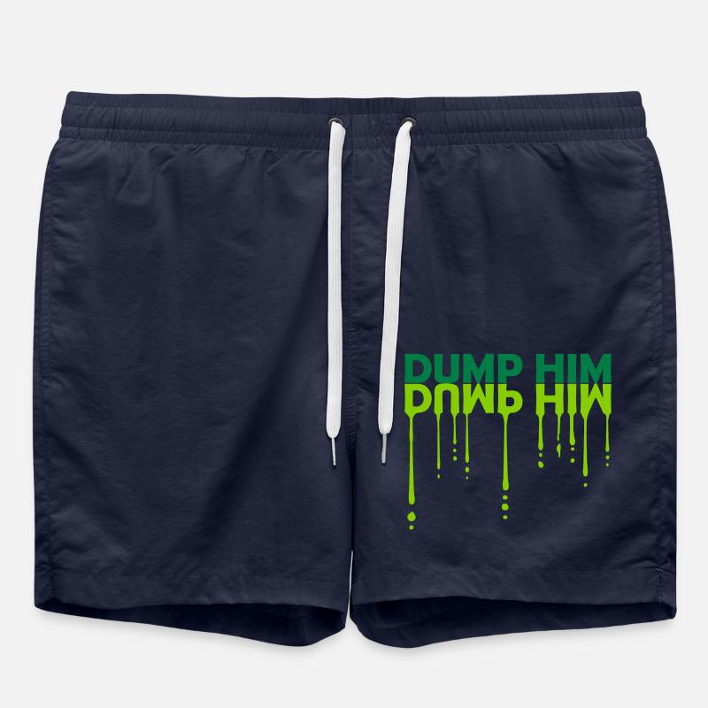 Dump Him Quote Logo - Short de bain - bleu marine
