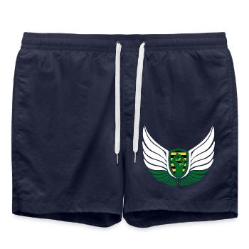 Sachsen Logo Erzgebirge Faust - Badeshorts - French Navy - Vorne - AI Model Male 185 light (185cm)