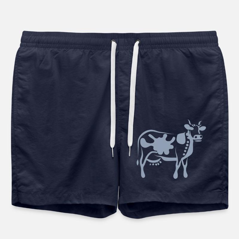 Cow Art Abstrait - Short de bain - bleu marine