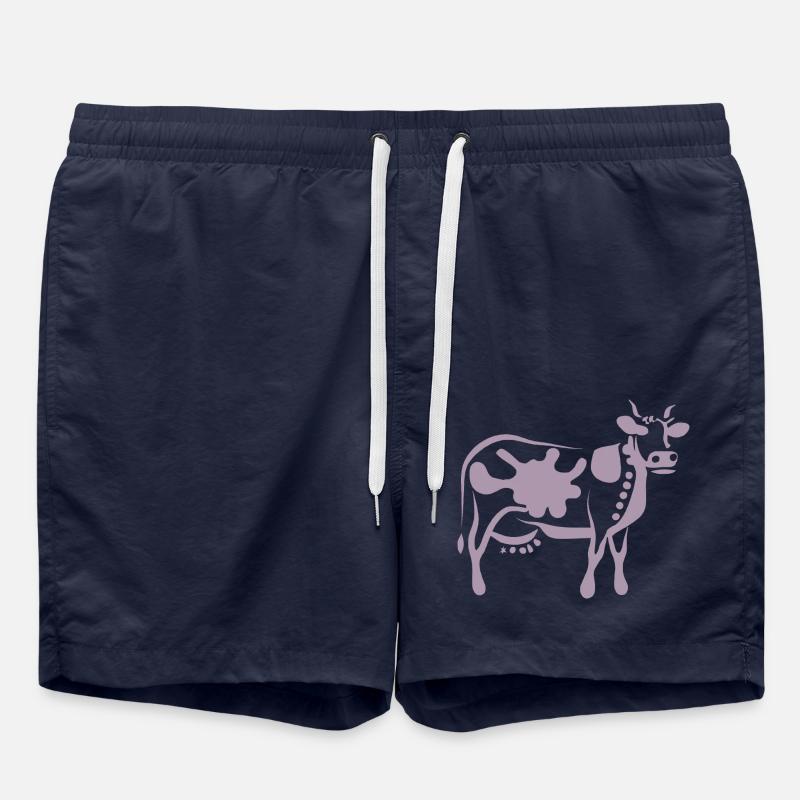 Cow Art Abstrait - Short de bain - bleu marine