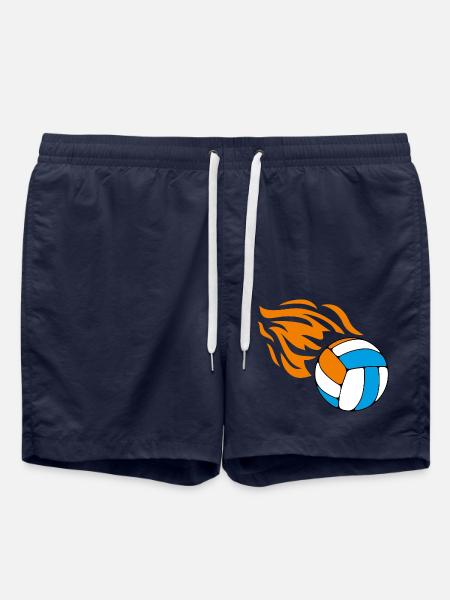 Flying flaming volleyball - Swim Trunks - french navy