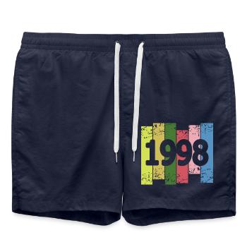 1998 - Short de bain - bleu marine - Devant - AI Model Male 185 light (185cm)