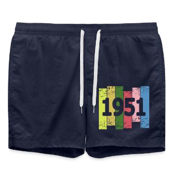 1951 - Swim Trunks - french navy - Front - AI Model Male 185 light (185cm)