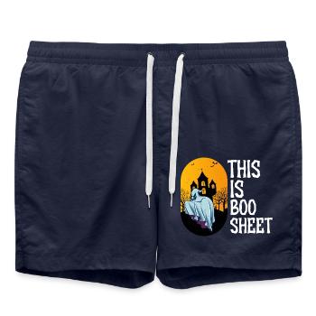 Feuille boo planche de travail 1 copie - Short de bain - bleu marine - Devant - AI Model Male 185 light (185cm)
