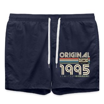 Original 1995 Vintage Vintage Anniversaire Rétro - Short de bain - bleu marine - Devant - AI Model Male 185 light (185cm)