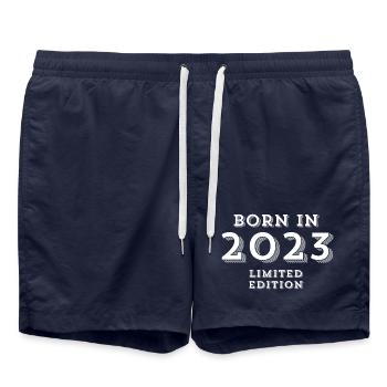 2023, année de naissance, 1 an - Short de bain - bleu marine - Devant - AI Model Male 185 light (185cm)