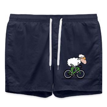 Radsport Schaf - Badeshorts - French Navy - Vorne - AI Model Male 185 light (185cm)