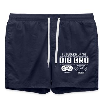 Zum großen Bruder 2025 aufgestiegen - Badeshorts - French Navy - Vorne - AI Model Male 185 light (185cm)