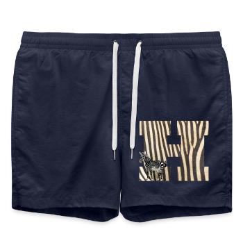 zèbre h - Short de bain - bleu marine - Devant - AI Model Male 185 light (185cm)