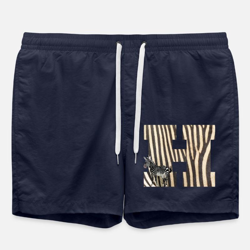 zèbre h - Short de bain - bleu marine